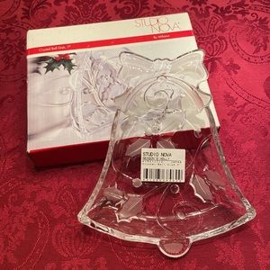 Mikasa Christmas Crystal Bell Dish 7”